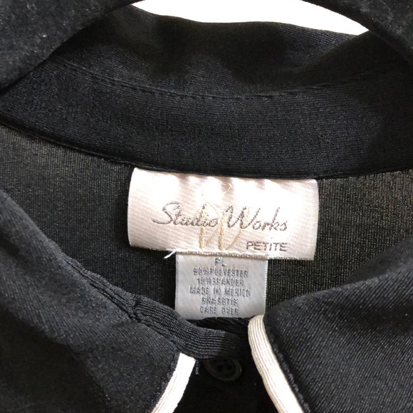 Studio Works black collar blouse - Picture 2 of 2